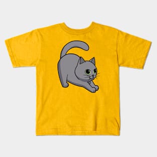 Grey cat Kids T-Shirt